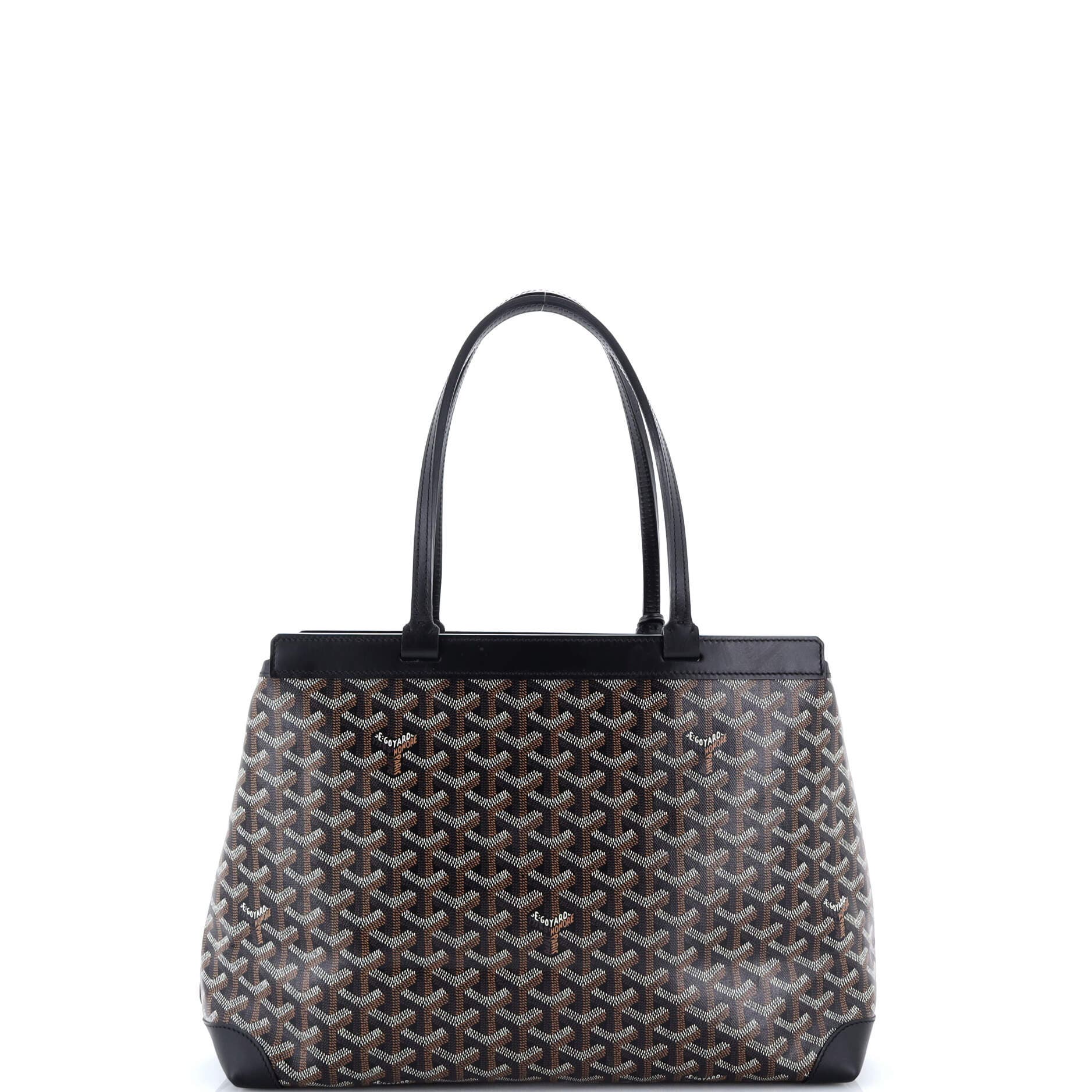 Pre-Owned Goyard Bellechasse Bag Coated Canvas PM, Alternate, color, Black