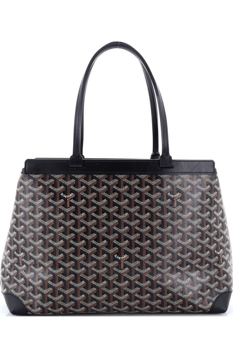 Pre-Owned Goyard Bellechasse Bag Coated Canvas PM, Alternate, color, Black