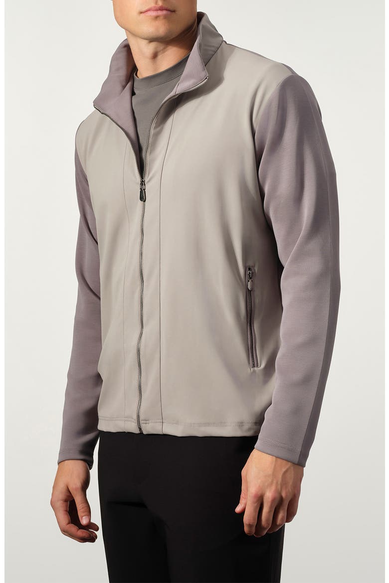 Hybrid Performance Cotton Full Zip Sweatshirt, Alternate, color, PLATINUM