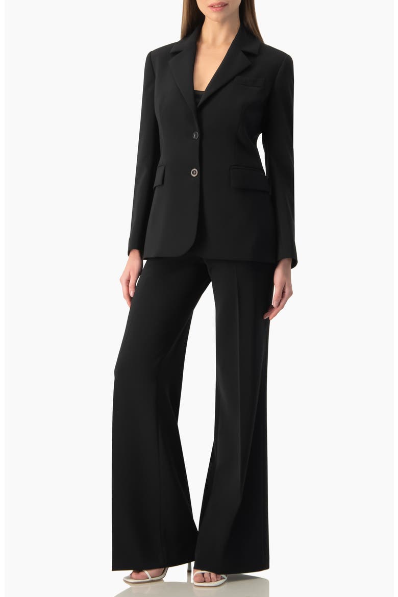 Tailored Two-Button Black Power Blazer, Alternate, color, Black