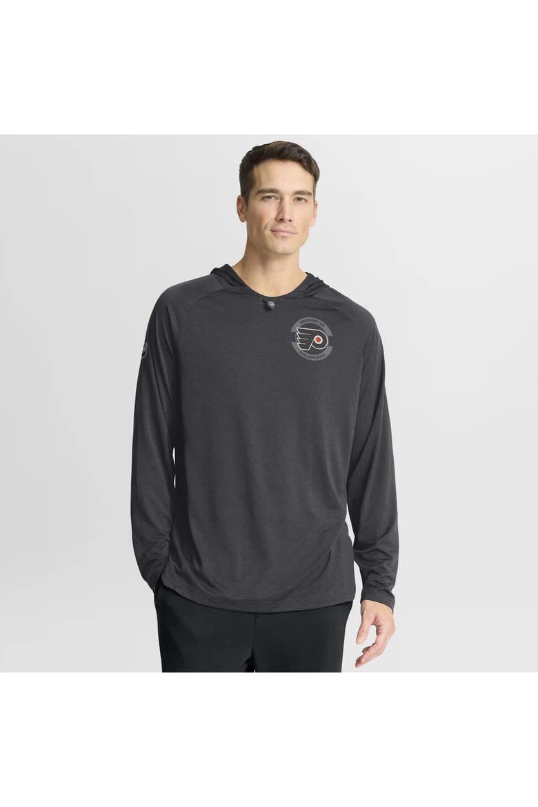 Men's Fanatics Charcoal Philadelphia Flyers Authentic Pro Rink Raglan Hoodie, Main, color, Charcoal
