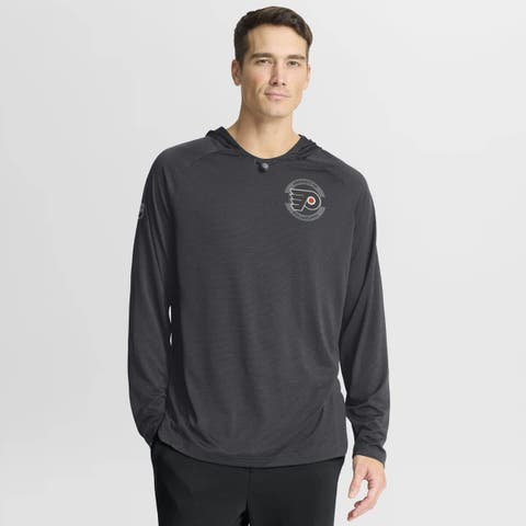 Men's Fanatics Charcoal Philadelphia Flyers Authentic Pro Rink Raglan Hoodie
