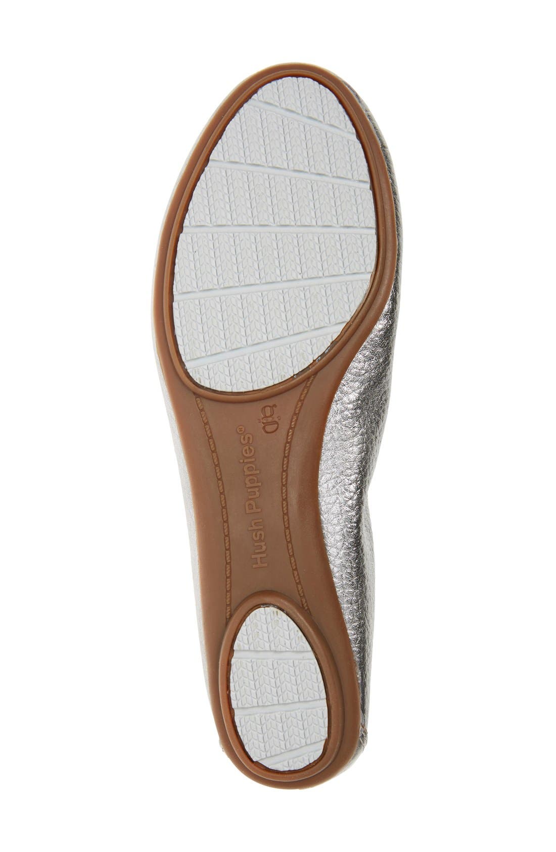 'Chaste' Ballet Flat, Alternate, color, SILVER METALLIC LEATHER
