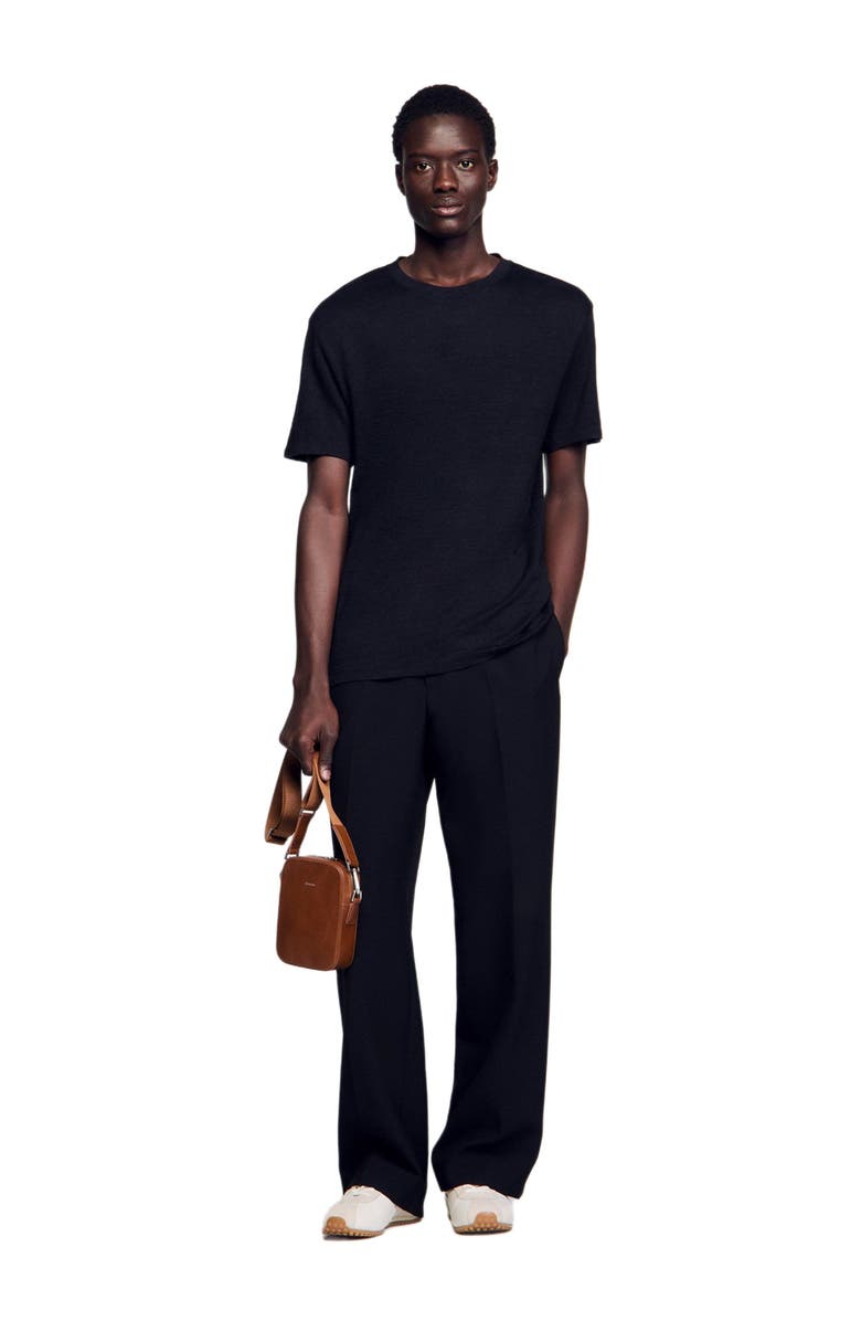 SANDRO Certified linen T-shirt, Alternate, color, 