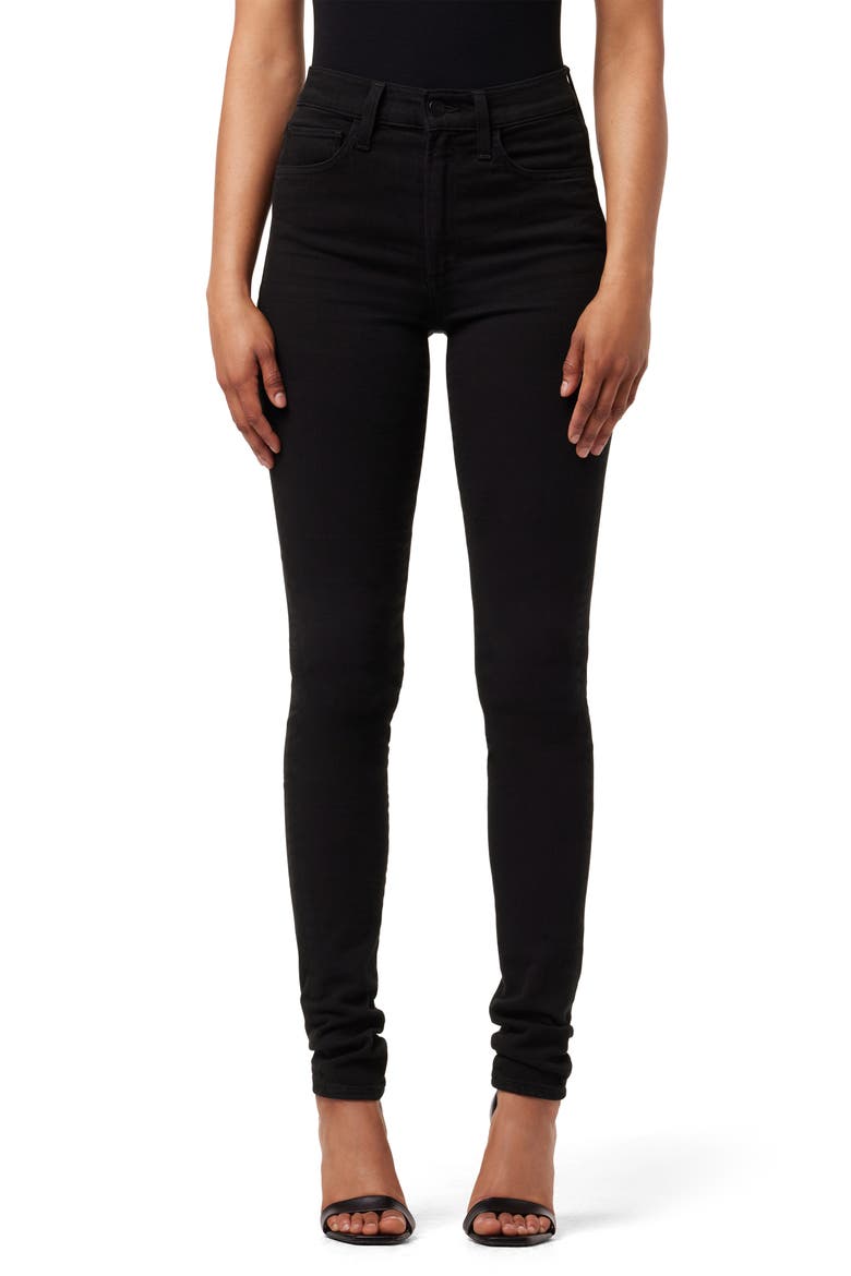 The Twiggy High Waist Skinny Jeans, Main, color, BLACK