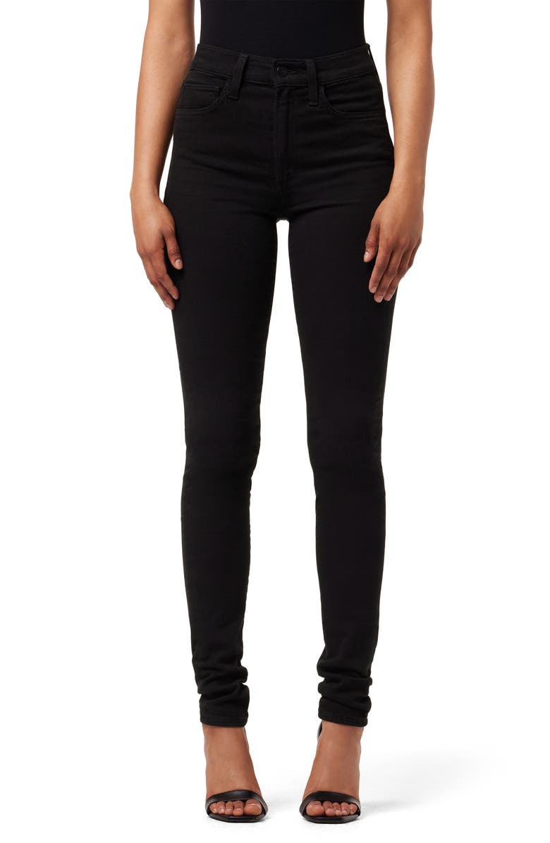 Joe's The Twiggy High Waist Skinny Jeans, Main, color, Black