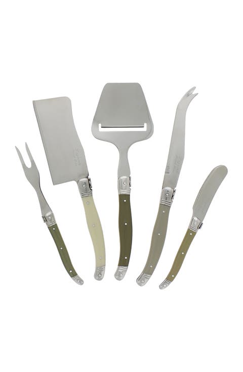 5-Piece Laguiole Mist Cheese Knife/Fork & Slicer Set