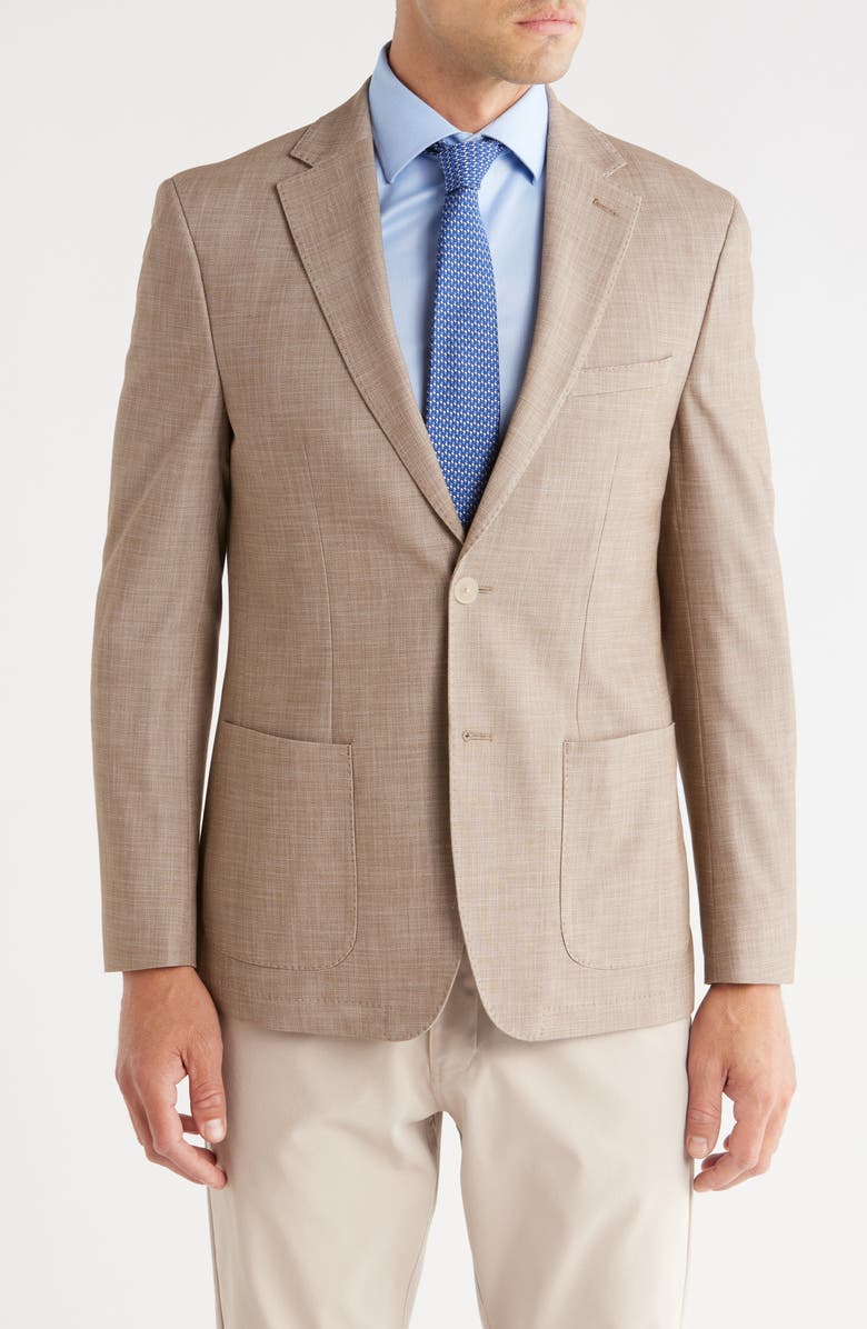 Calvin Klein Notch Lapel Sport Coat, Main, color, Tan