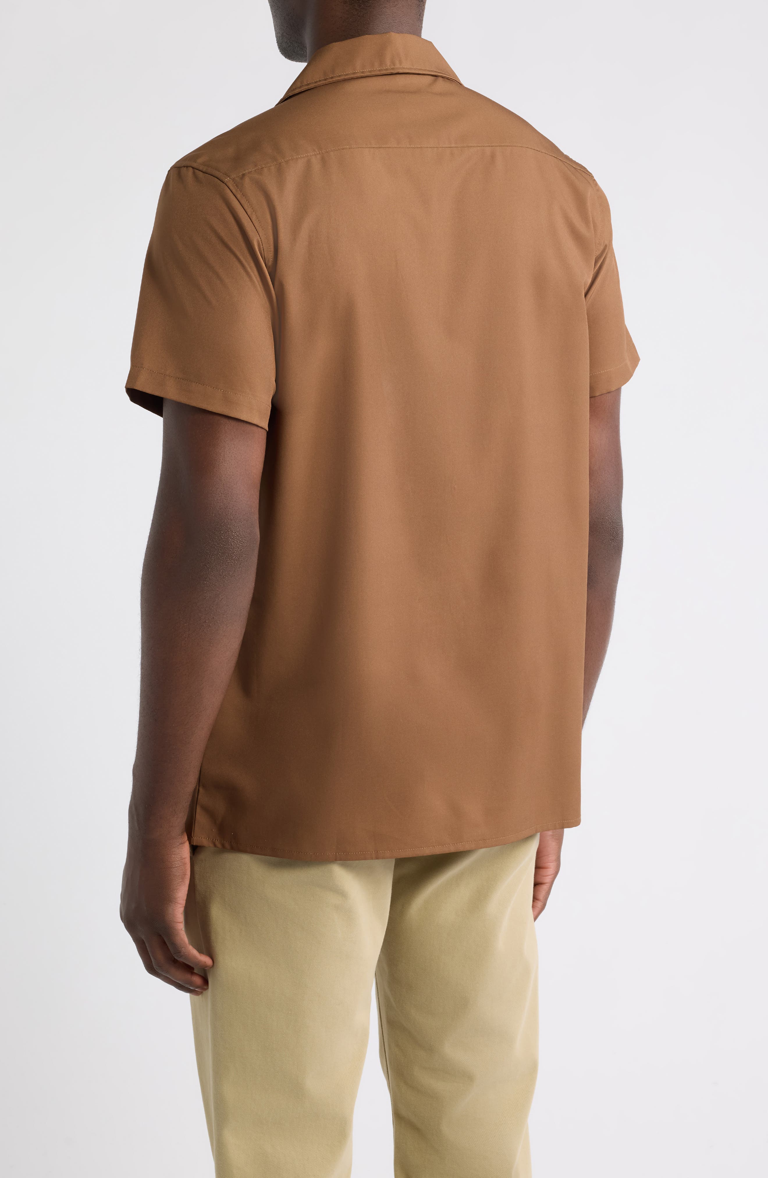 MAVRANS Placed Palm Tree Print Short Sleeve Performance Camp Shirt (Men ...