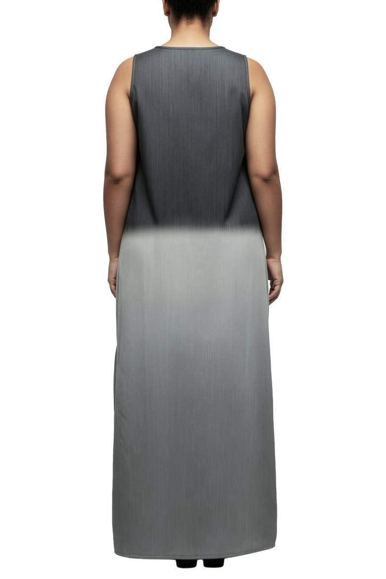 Ombré Dip Dye Sleeveless Maxi Dress, Alternate, color, GREY DIP DYE