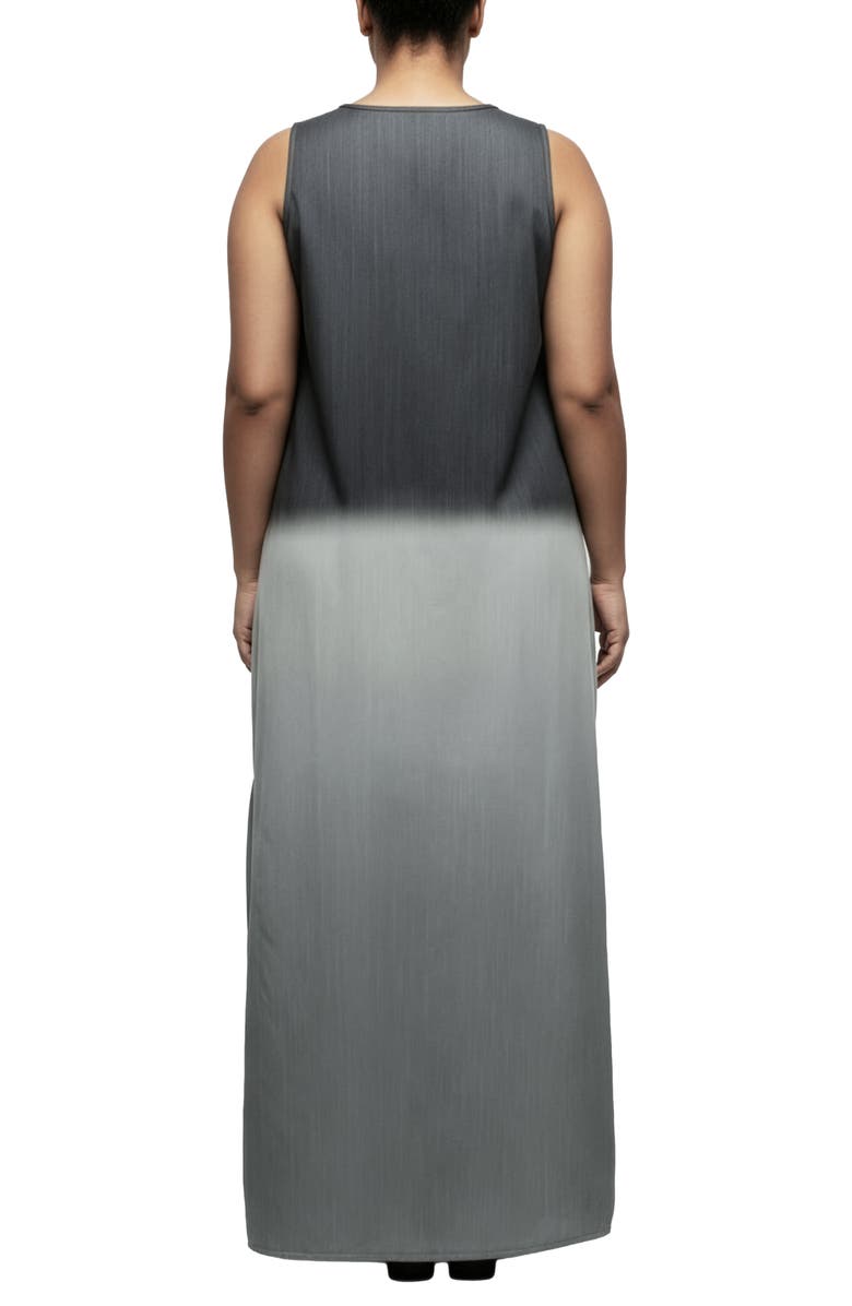 Standards & Practices Ombré Dip Dye Sleeveless Maxi Dress, Alternate, color, Grey Dip Dye