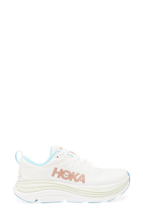 Hoka Gaviota 5 Running Shoe In Frost/rose Gold