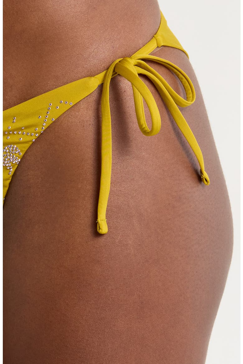 Olive Palmetto Sunnier Reversible Bikini Bottoms, Alternate, color, GREEN