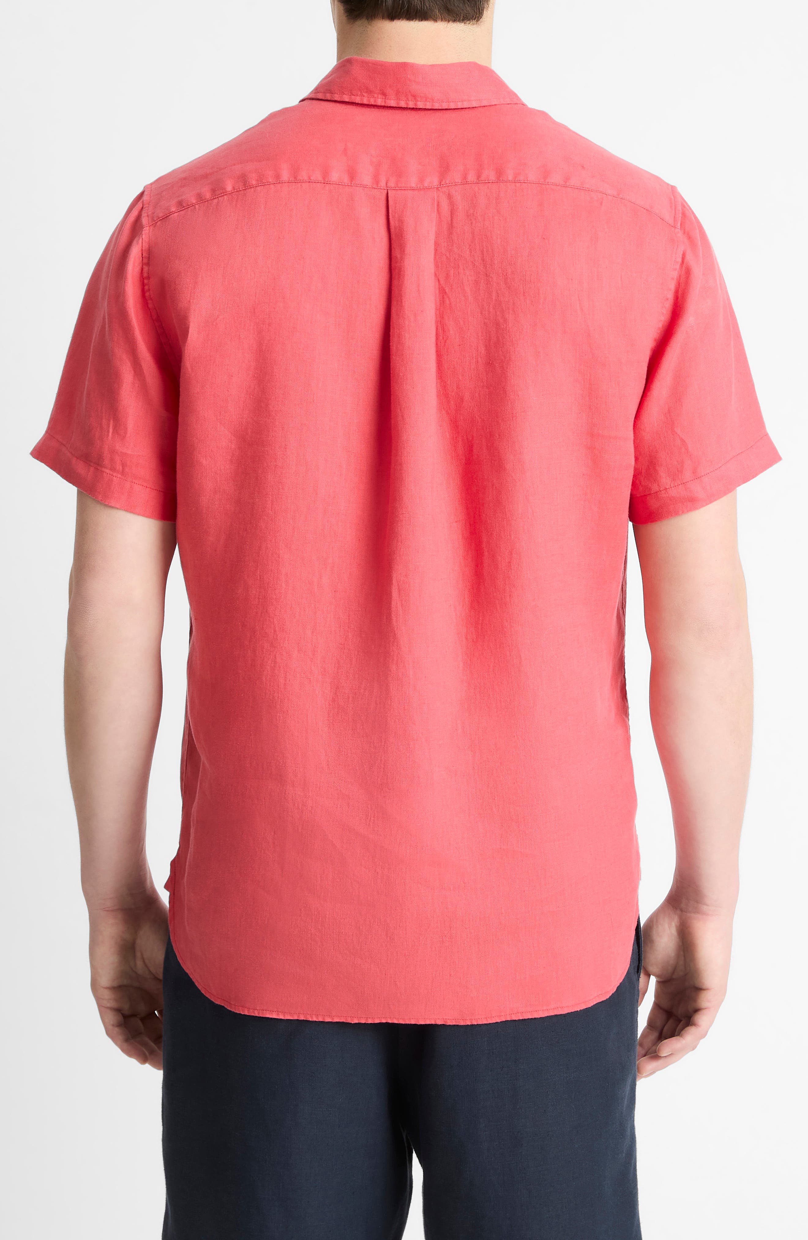 Classic Fit Short Sleeve Linen Shirt - image 4