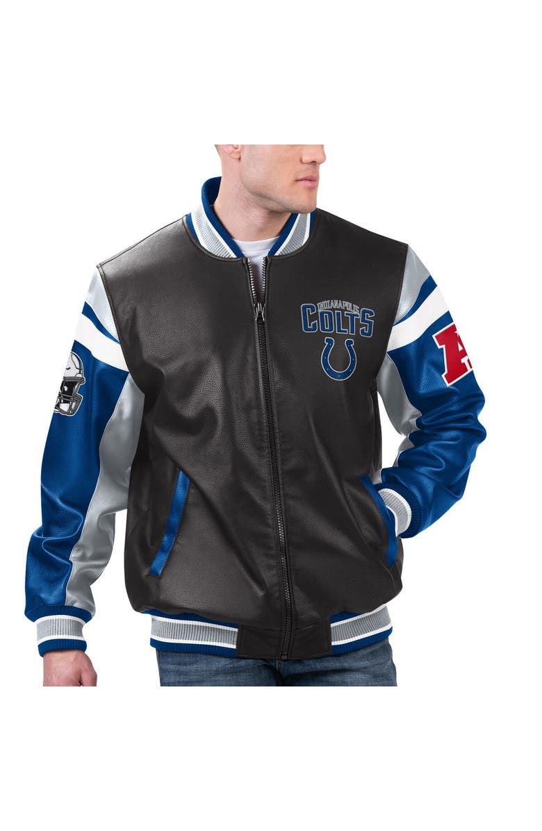 G-III SPORTS BY CARL BANKS Men's G-III Sports by Carl Banks  Black Indianapolis Colts Full-Zip Varsity Jacket, Main, color, 