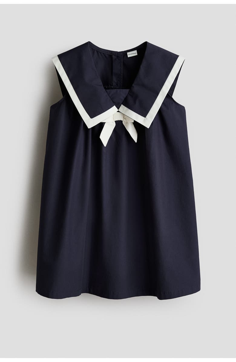 H&M Cotton Sailor Dress, Main, color, Navy Blue