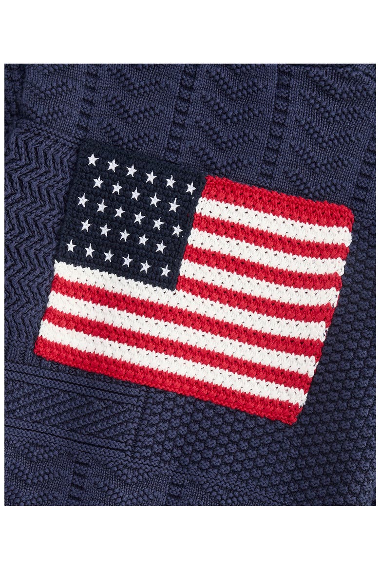 Kids' USA Patchwork Cardigan, Alternate, color, NAUTICA