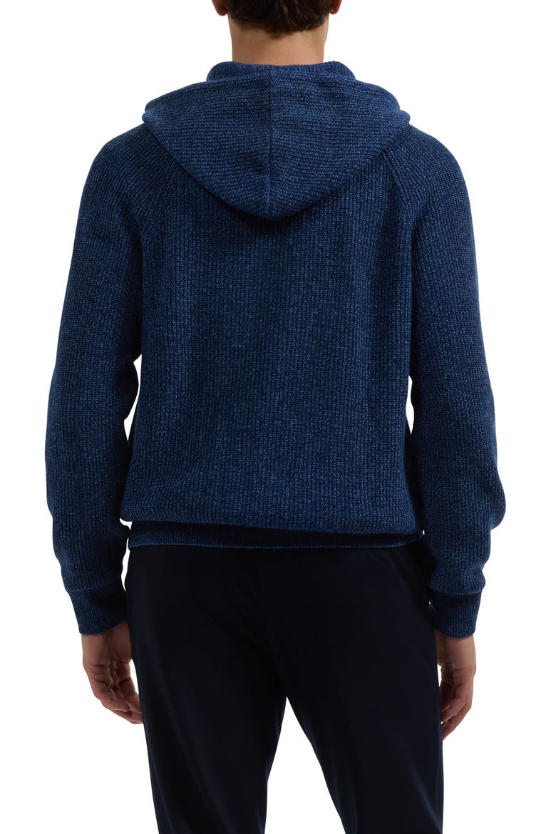 Wool & Cotton Full Zip Hoodie, Alternate, color, NAVY