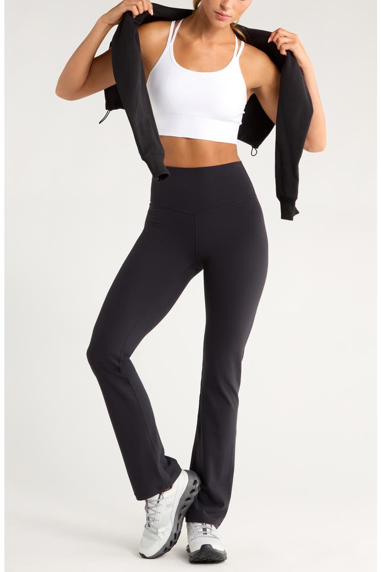 Studio Luxe Bootcut Leggings, Alternate, color, BLACK