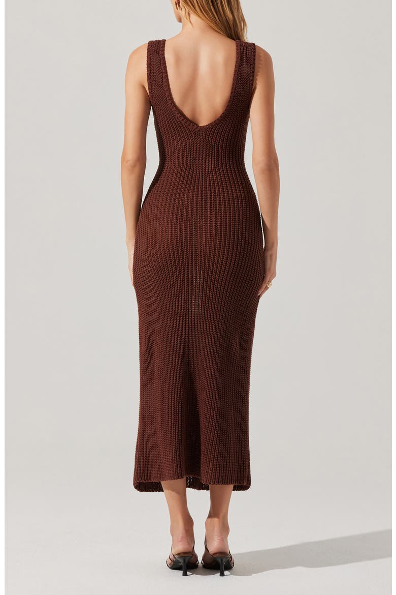 Ainhoa Sleeveless Sweater Dress, Alternate, color, BROWN