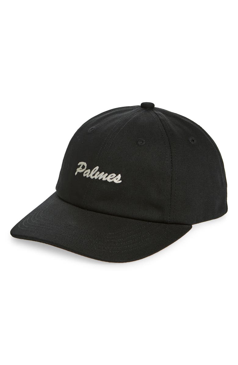 PALMES Alley Logo Baseball Cap, Main, color, Black