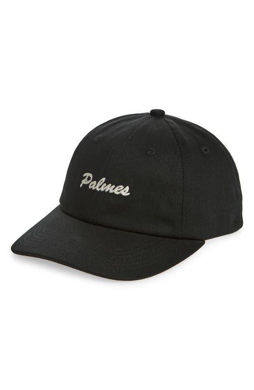 PALMES Alley Logo Baseball Cap in Black  product
