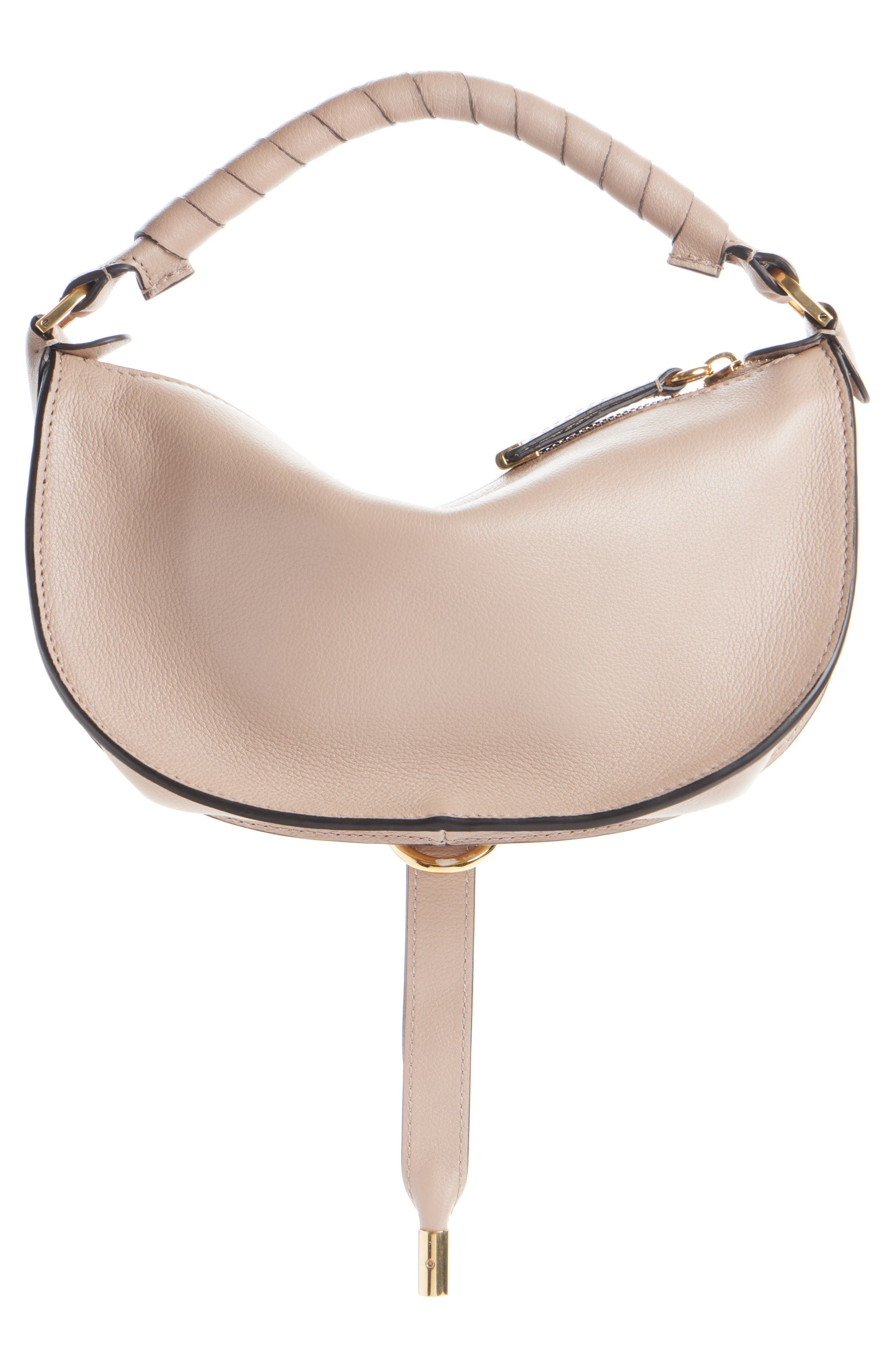 Chloé Mini Marcie Leather Camera Shoulder Bag, Alternate, color, Woodsmoke