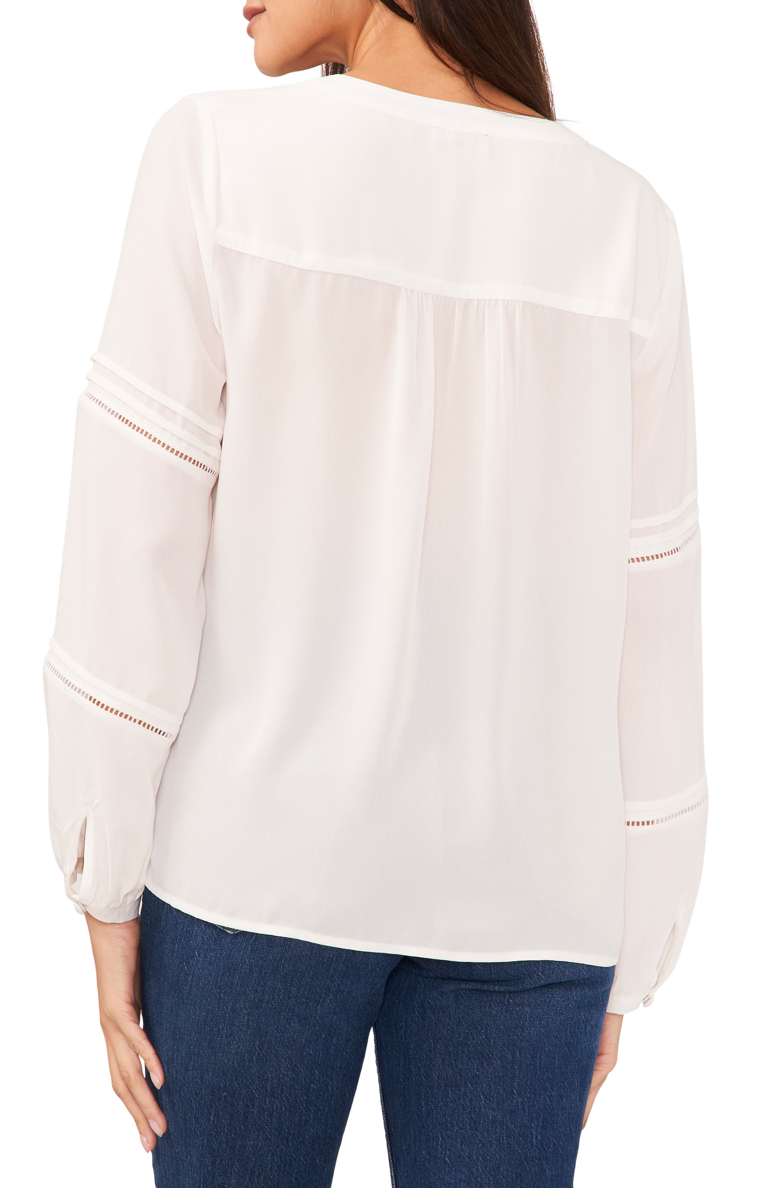 Split Neck Popover Blouse - image 2