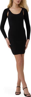 GUESS Yuki Cable Long Sleeve Dress