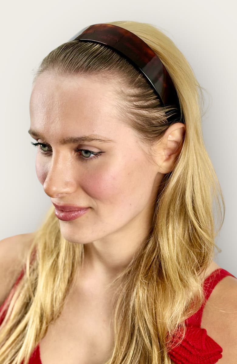 Ficcare Wynn Wide Headband, Alternate, color, Chocolate