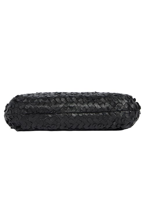 Sam Edelman Bianka Woven Leather Hobo Bag In Black