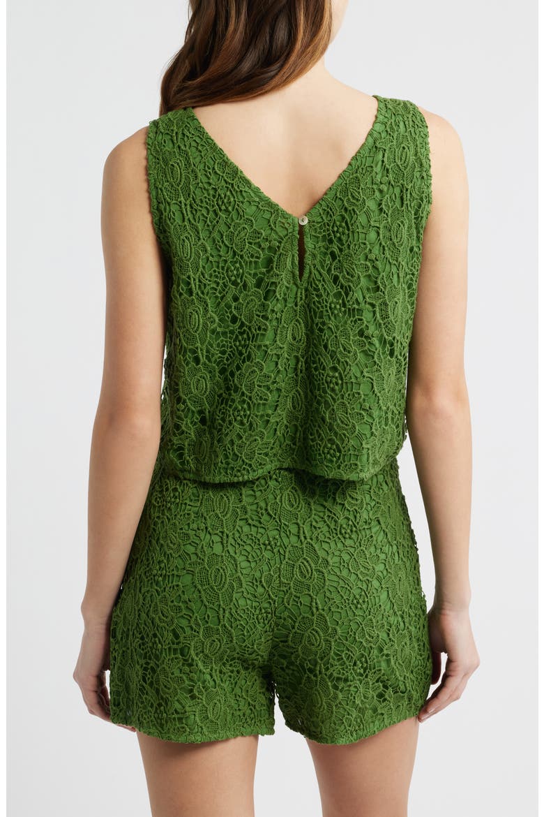Adrienne Floral Guipure Lace Sleeveless Top, Alternate, color, GARDEN GREEN