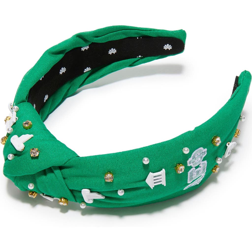 Lele Sadoughi Alpha Epsilon Phi Knotted Headband In Green
