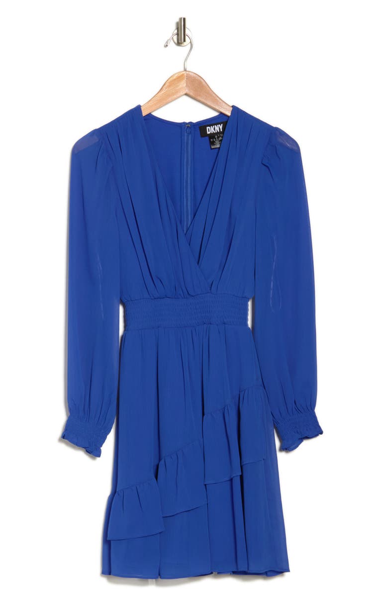 DKNY Smocked Long Sleeve Dress, Alternate, color,