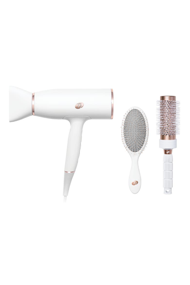 AireLuxe Professional Ionic Hair Dryer & Brush Set, Main, color, WHITE