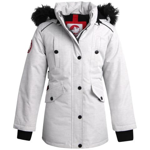 Girls' Winter Faux Fur Lining Ski Jacket