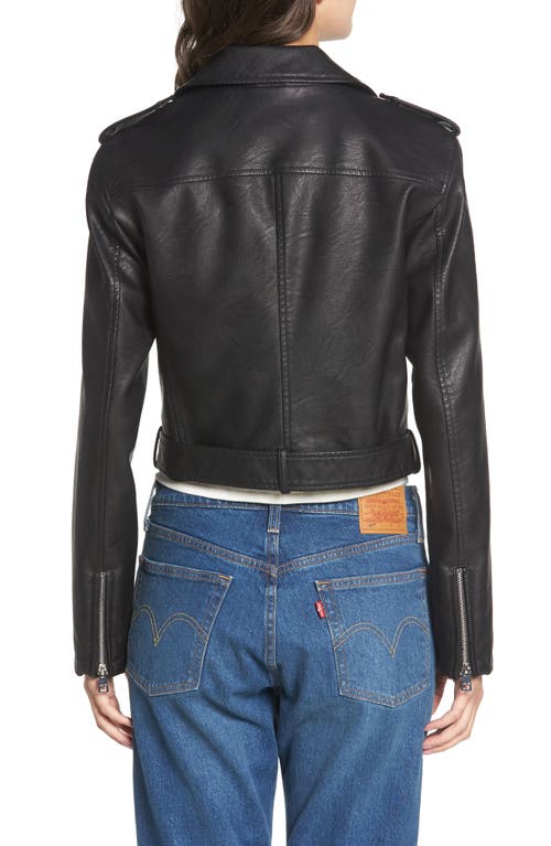 Levi's® Faux Leather Fashion Belted Moto Jacket In Black