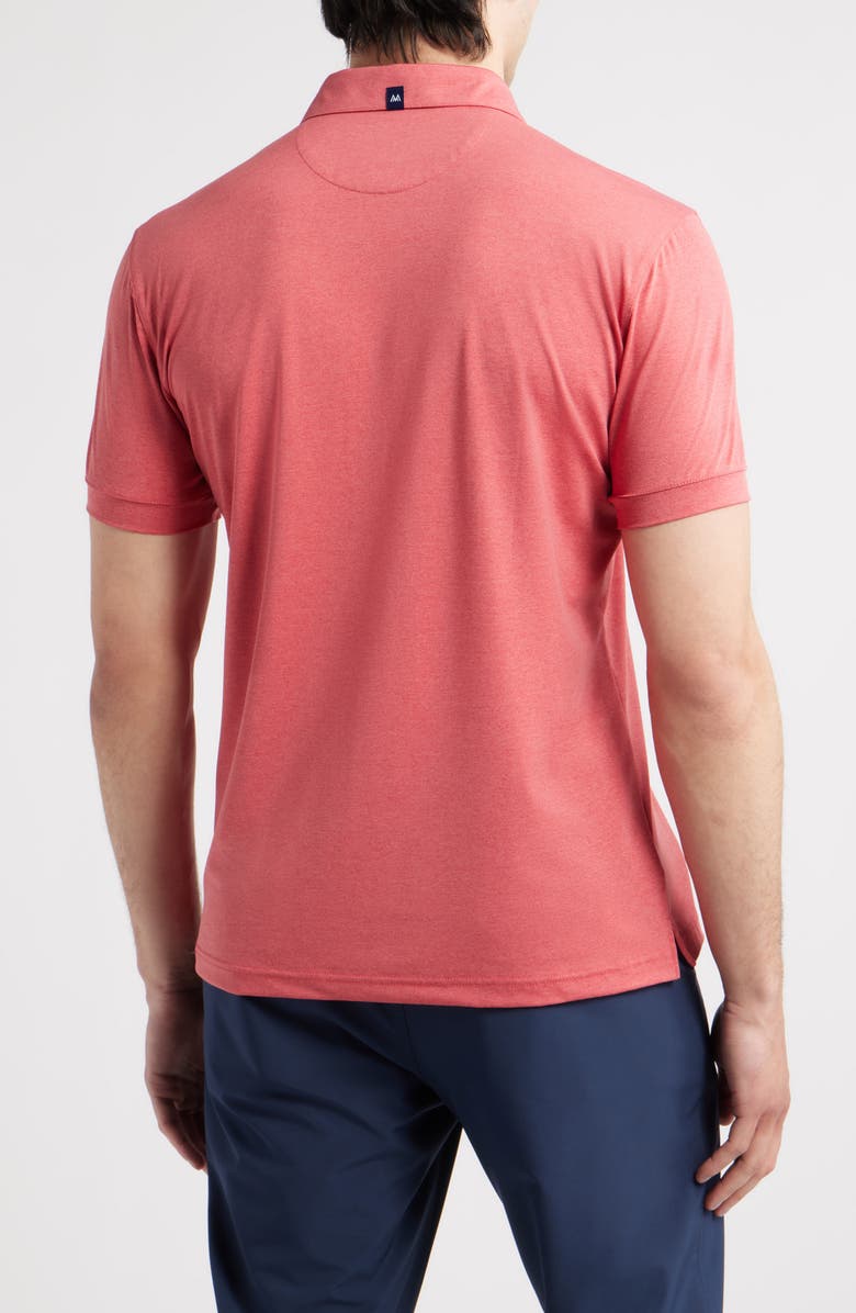 Mizzen+Main Versa Trim Fit Heathered Golf Polo, Alternate, color, Red Clay Heather