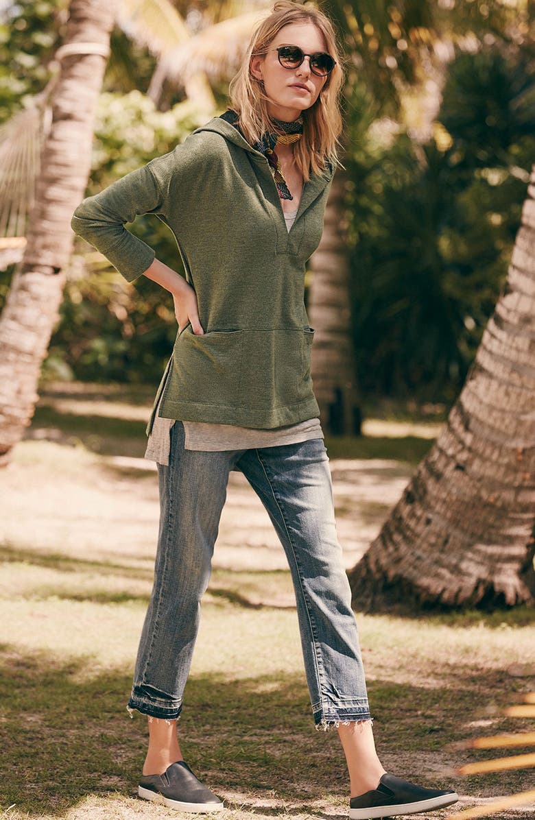 Caslon<sup>®</sup> Crop Release Hem Jeans, Main, color,