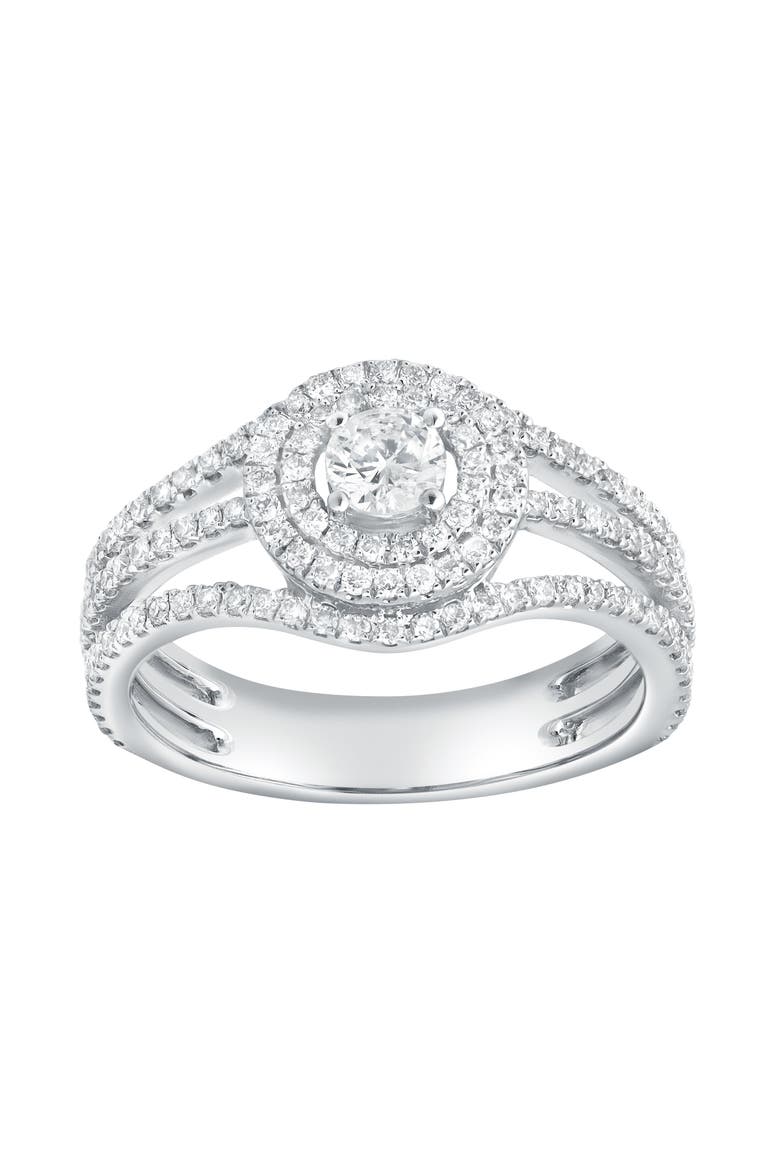 Veyora 0.8 Ct 14K Gold Diamond Ring, Main, color, 14K White Gold