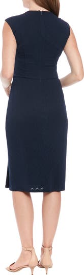 Sleeveless Twisted Waist Midi Dress