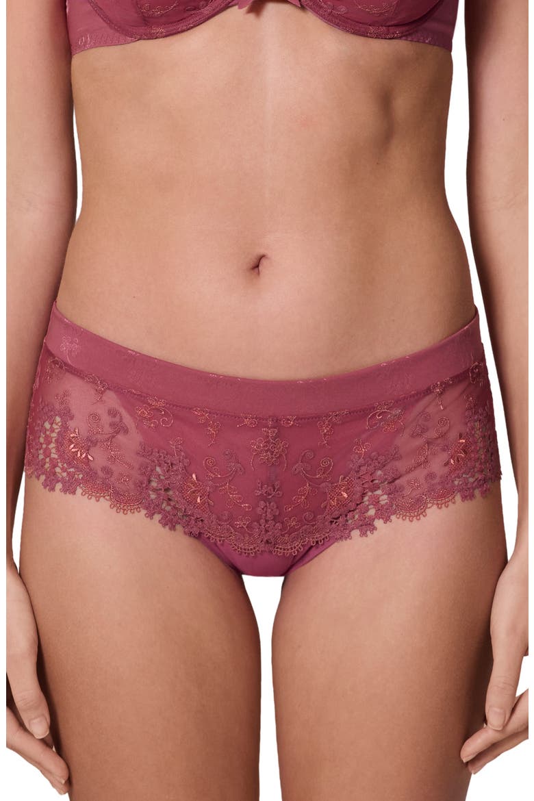 Wish Embroidered Boyshorts, Main, color, SANTAL PINK
