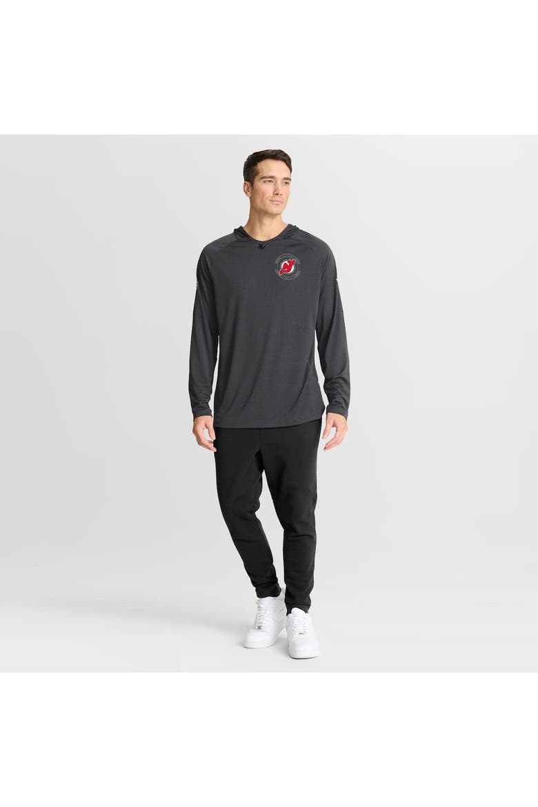 Men's Fanatics Charcoal New Jersey Devils Authentic Pro Rink Raglan Hoodie, Alternate, color, Charcoal