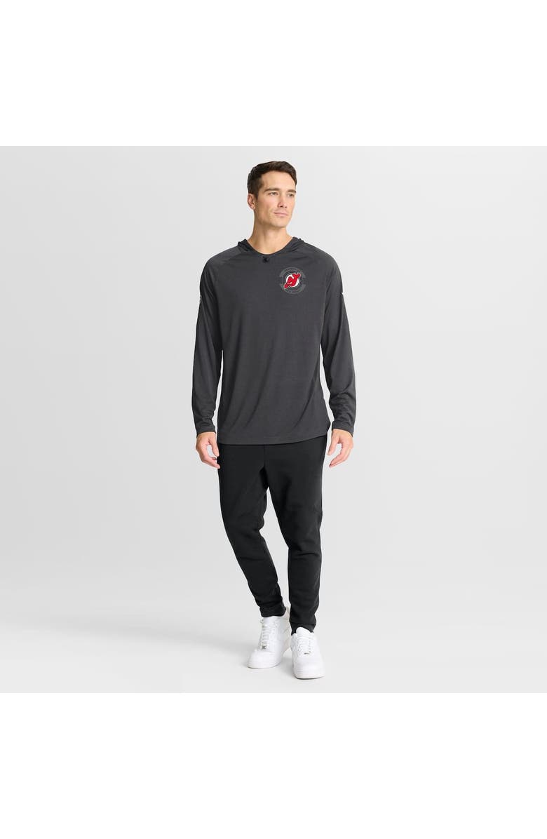 FANATICS Men's Fanatics Charcoal New Jersey Devils Authentic Pro Rink Raglan Hoodie, Alternate, color, Charcoal