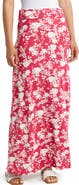 Loveappella Floral Roll Top Maxi Skirt