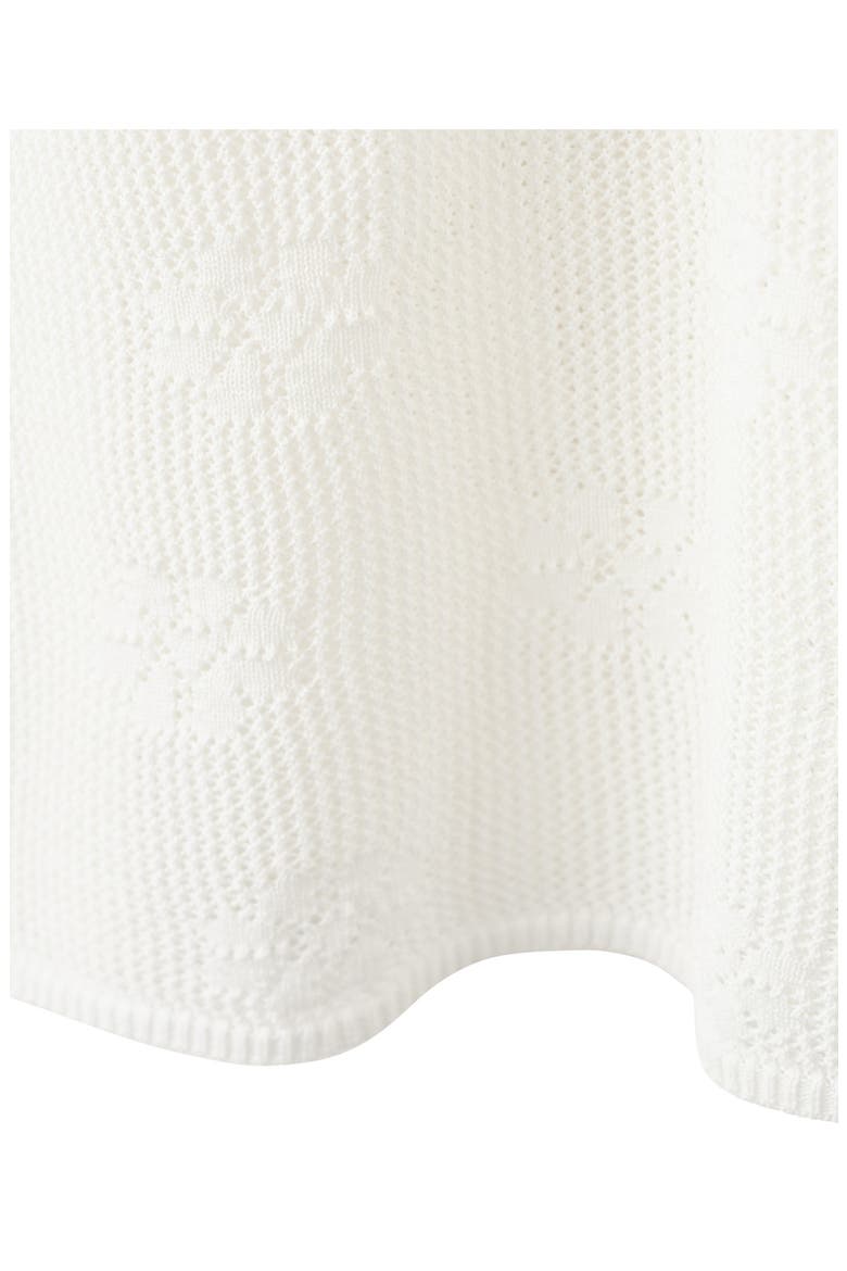 Floral Crochet Midi Skirt, Alternate, color, WHITE