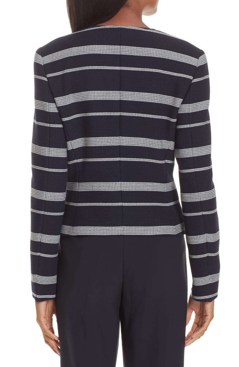 BOSS Kanoa Stripe Jacket, Alternate, color, Dark Navy Fantasy
