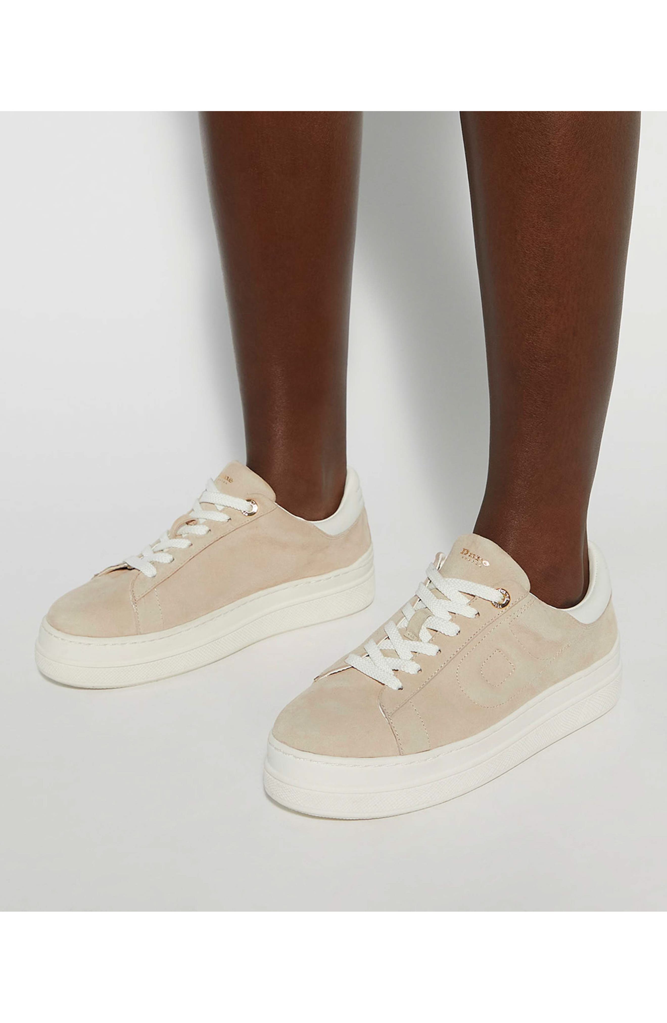 Dune London Eden Platform Sneaker, Alternate, color, Sand