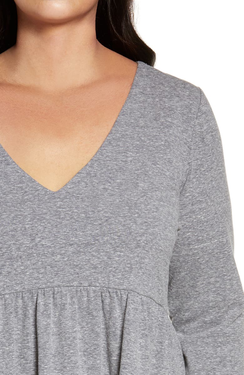 BP. Tiered Long Sleeve Knit Dress, Alternate, color, 