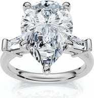 Bliss Diamond 5 3/4Ct Certified Pear & Baguette Diamond Engagement Ring 14k Gold Lab grown